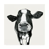 Трговска марка ликовна уметност „Cow Contour III“ платно уметност од Викторија Борхес