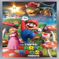 Супер Марио Брос Филм - Печурки Кралство Клучни Уметност Ѕид Постер, 22.375 34 Врамени
