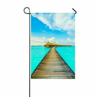 Тропски Малдиви Одморалиште Хотел Остров Плажа Море Небо Дома Надворешна Градина Знаме Куќа Банер Големина