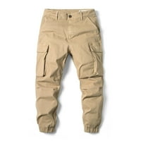 Ксинкинхао мажите панталони Обични машки панталони со панталони со средно-половини, опуштени вклопени цврсти карго панталони