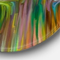 DesignArt 'Боја спирална фузија I' модерна метална wallидна уметност на кругот - диск од 23