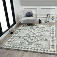 Обединети ткајачи декорах Ситка Транзициска гранична област килим, сива, 5'3 7'2