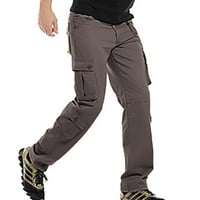 Мажи на отворено карго пандерен редовно вклопување со права нога мулти џебови атлетски панталони истегнуваат патувања за пешачење