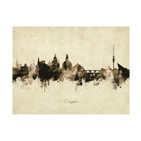 Мајкл Томпсет „Дрезден Германија Скајлин гроздобер“ платно уметност