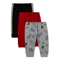 Garanimals Baby and Toddler Boys Jersey Jersey Pantans Pants, 3-пакувања, големини 12M-5T
