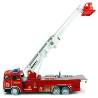 Безбедност Спасување Противпожарно Возило Батерија Управувана Судрат И Оди Детска Детска Играчка Оган камион в Трепкачки Светла,