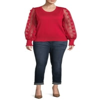 Апсолутно познат женски плус големина џемпер од ракав органа