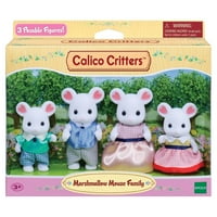 Калико Животни Бел Слез Глувче Семејство, Сет На Колекционерски Кукла Фигури