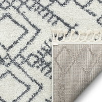Добро ткаена мелодија Чантико Етничка сива боја 7'10 9'10 Дебела килим за размачкана област