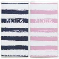 Pinnacle Striped Soft Mini Indigo и Millennial Pink Photo Album, Pack
