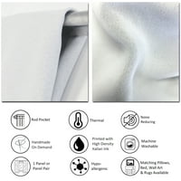 Дизајн на „Шема на бор конуси на бела“ модерна и современа панел за завеси за затемнување