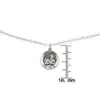 Примарно сребро Стерлинг сребрен антички медал на Свети Андреј на кабелскиот ланец