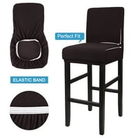 Единствени договори за столче за столче за бар -шалтер за кратки заднини темно кафеава боја