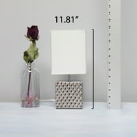Едноставни Дизајни 11.81 Ситна Зачукувана Метална Хромирана Квадратна Столна Ламба Со Бела Сенка