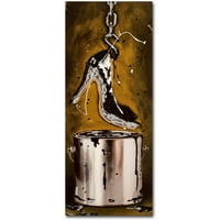 Заштитен знак Ликовна Уметност Боја Натопена Чевли Црна Платнена Уметност Од Родерик Стивенс