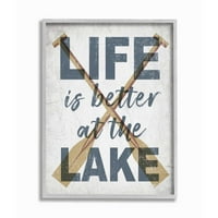 Lifeивотот на „Ступел индустрии“ е подобар во езерото Цитат рустикален потресен текст, врамен дизајн на wallидна уметност од