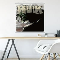 Стрипови на марвел - Хулк-Неверојатен Хулк Ѕид Постер Со Дрвена Магнетна Рамка, 22.375 34