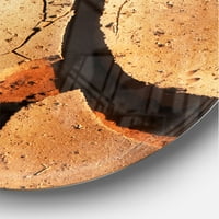 ДизајнАрт „испукана кафеава суша земја“ модерен wallиден часовник