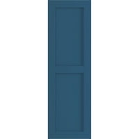 Ekena Millwork 12 W 73 H TRUE FIT PVC Два еднакви рамни панели ролетни, Sojourn Blue