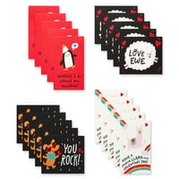 Американски поздрави картички за в Valentубените за деца во училница, 2,5 3,5