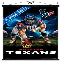 Хјустон Тексас - Точка Став Ѕид Постер Со Дрвена Магнетна Рамка, 22.375 34